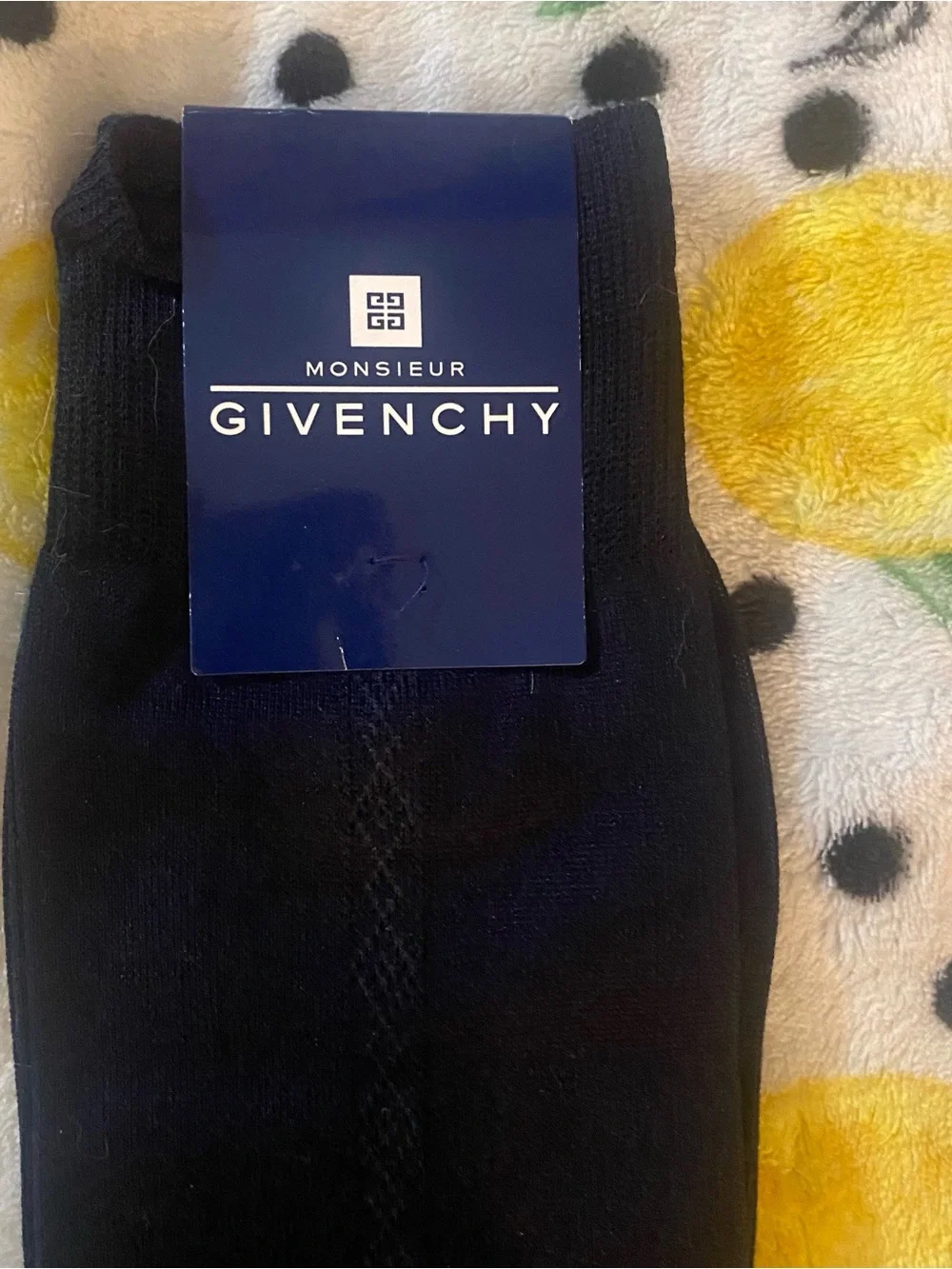 Givenchy Black Mens Dress Socks with Subtle Logo
